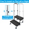 Aliseniors Step Stool with Handle, 400 lbs Adjustable 2 Steps