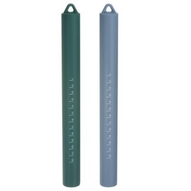 HARFINGTON 2pcs Silicone Rolling Pin 10" Stainless Silicone Surface Non-Stick Stainless Steel Inner Core Dough Roller Kitchen Roller for Baking Pastry Pizza Fondant Bread, Blue,Dark Green