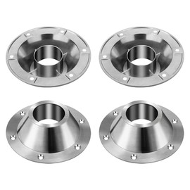 SAQXK 4 Pack Aluminum RV Table Base Mount Heavy Duty Flange for Camper Travel Trailer Boat, Top and Bottom Table Base Replacement Fits for 2" OD RV Table Leg Mount, Table Stand Base, Table Leg Base