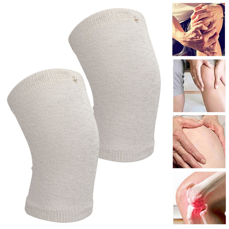 1 Pair Silver Fiber Electrode Knee Pads Injury Recovery Joint