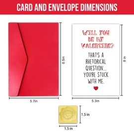 GYYsweetus Valentines Day Card for Wife Husband, Will You Be My Valentine, That's a Rhetorical Question