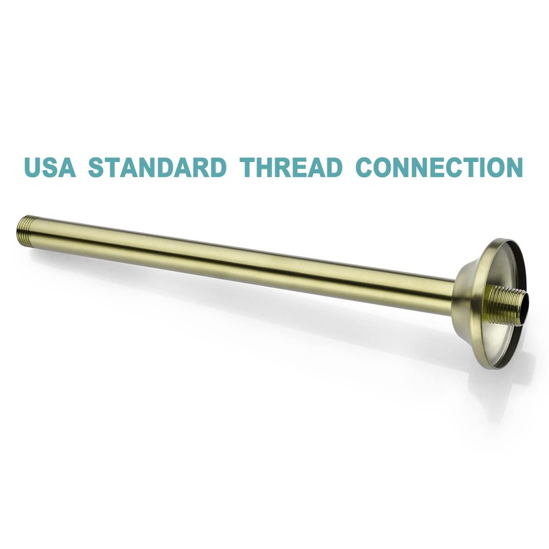 BESTILL 12 Inch Ceiling Mount Rain Shower Head Arm and