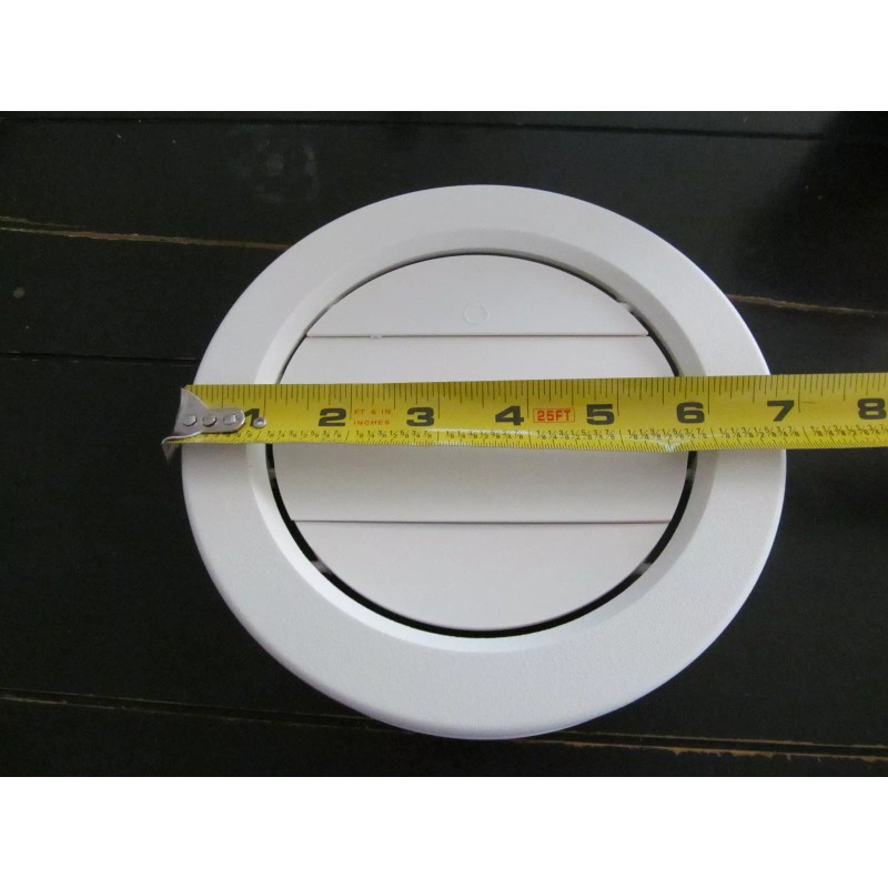 D&W 6 7/8" WHITE Round Ceiling A/C Vent 1 1/2"