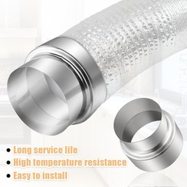 BNGXR Spiral Duct Pipe Reducing Stove Pipe, Stainless Steel, Heat Resistant, Painted Flue Pipe, Chimney Pipe for Connecting 120 mm into a 100 mm Pipe