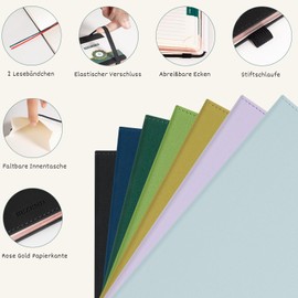 BEZEND Pocket Calendar 2026 Small Landscape Format 9 x 16.5 cm - Calendar 2026 Book Calendar Vertical 1 Week 2 Pages - Diary 2026 Weekly Planner with Rose Gold Paper Edge - Prussian Blue