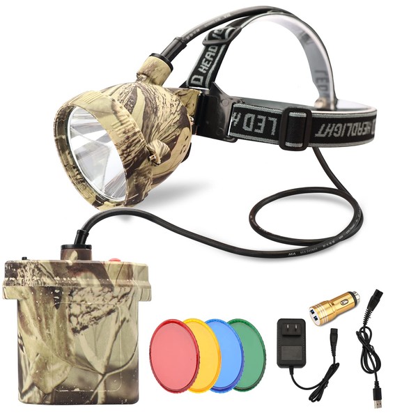 DUMPMAN Camo Coon Hunting Lights Headlamp for Coyotes Hog Predators,