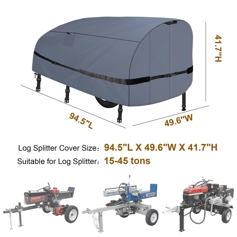600D Waterproof Log Splitter Cover, Heavy Duty Wood Splitter Guard15-45