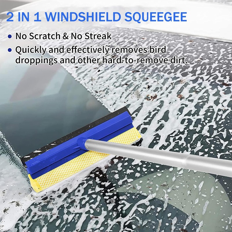 Wontolf 62'' Car Wash Brush with Long Handle, Scratch-Free Soft