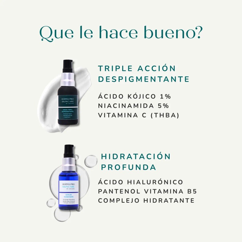 Crema Despigmentante Ácido Kójico + Sérum Ácido Hialurónico