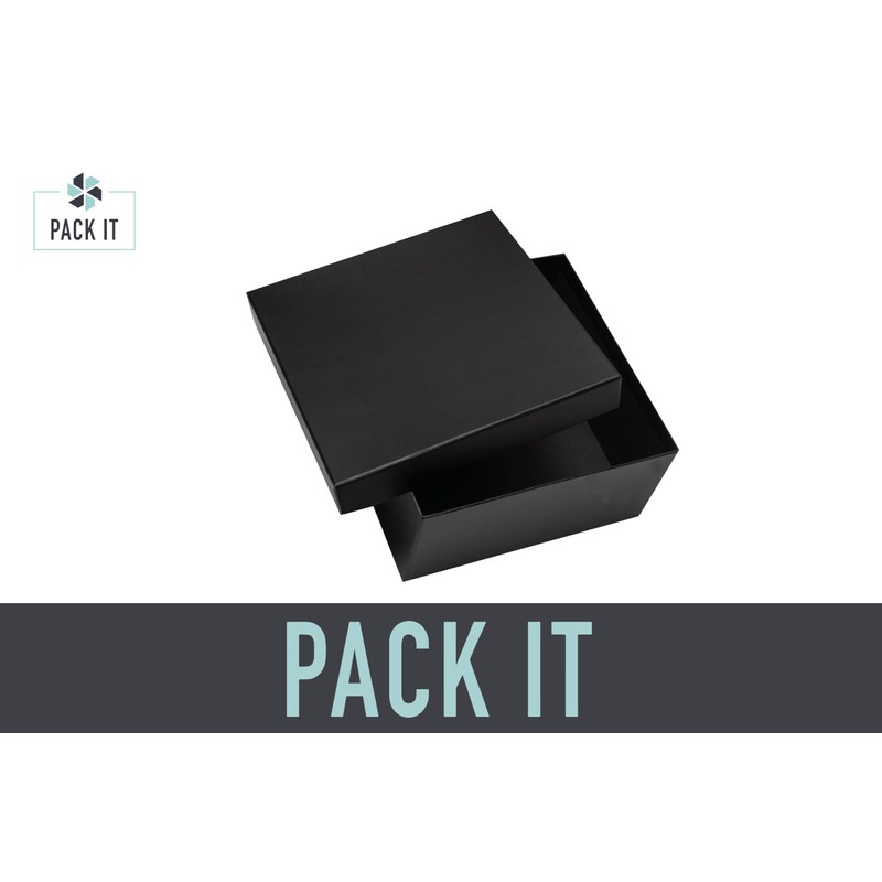 PACKIT | Caja Base y Tapa Chica Negra 20x20x9.5 |