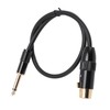 XLR Female to 6.35mm Mono Male Cable Gold Plated Connector