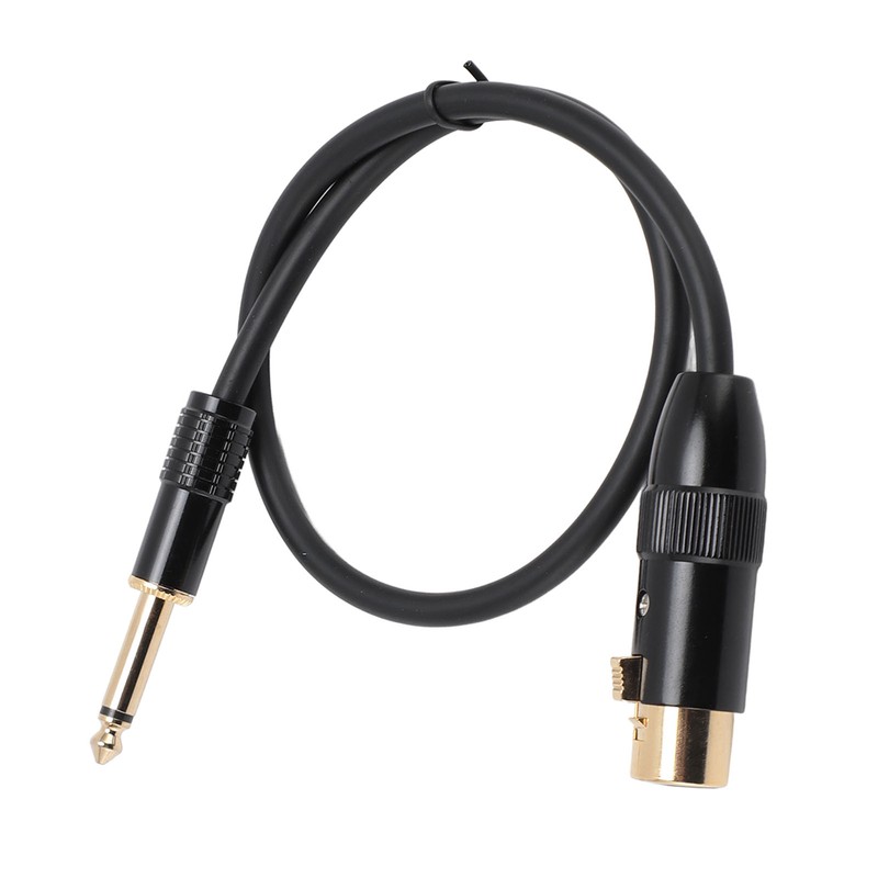 XLR Female to 6.35mm Mono Male Cable Gold Plated Connector