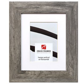 Craig Frames 74030 20 x 27 Inch Faux Gray Barnwood Picture Frame Matted to Display a 16 x 24 Inch Photo