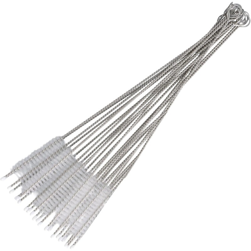 Nivofu Juego De 20 Cepillos para Biberones De Acero Inoxidable,