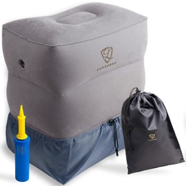 Inflatable Foot Rest for Airplane Travel – Easy to Use Kids Airplane Bed Or Airplane Footrest – Height Adjustable Travel Foot Rest for Airplane Flights – Toddler Plane Travel Essential by Luxxurro