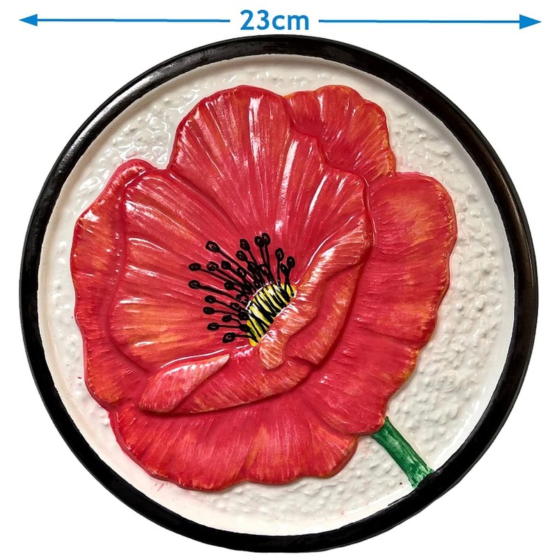 Poppy Garden Concrete or Plaster Plaque Mould Stepping Stone Mold