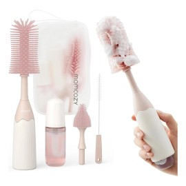 Momcozy Cepillo Limpiar Para Biberones Bebé Rosa Ls002, Cepillo Limpiador Para Biberones, Extractores De Leche, Tetinas Y Más