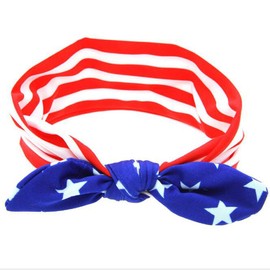 Patiky Baby Toddler Headband Stripe Stars Hair Band Accessories Headwear for 4th of July TS05 (Bunny Ears)