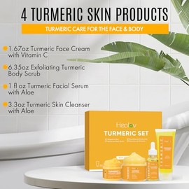 Healov- Kit de cuidado de la piel con crcuma - Productos para el cuidado de la piel con crcuma Iluminadores y acn - Kit de cuidado de la piel con...  
