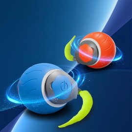 Interactive CAT Toys for Indoor, Anxiety Relief and ECO - Friendly CAT Ball is Available in Orange and Blue Color, USB Rechargable CAT Ball