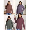 VISLILY Oversized Plus Size Sweaters Cute Pullover Shirts Casual Turtle