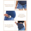 HOFISH Women's Over The Belly Pregnancy Denim Shorts Support Breathable