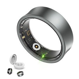 Smart Ring Health Tracker, Fitness Tracker, Activity Trackers for Man&Women -Sleep&Exercise Monitor,Waterproof Sleep Tracking Wearable (Silver, 8)