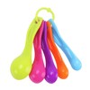 Set of 5 Plastic Measuring Spoons Set Colorful Measuring Cup