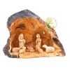 Nativity Scene Set Carved Inside on an Olive Tree Branch