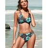 Zilcremo Women Two Piece Bikini Double Strap Swimsuits Hollow Out
