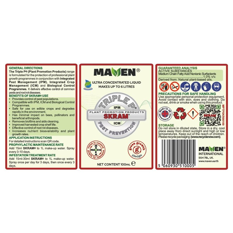 Maven SKRAM 100ml Antifeedant Pest Controller for All Plants (Makes