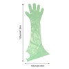 50Pcs Disposable Long Arm Glove PE Green Veterinary Examination Artificial