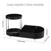 Lulltou Makeup Organizer Countertop with Partition Slot for Vanity, Plastic