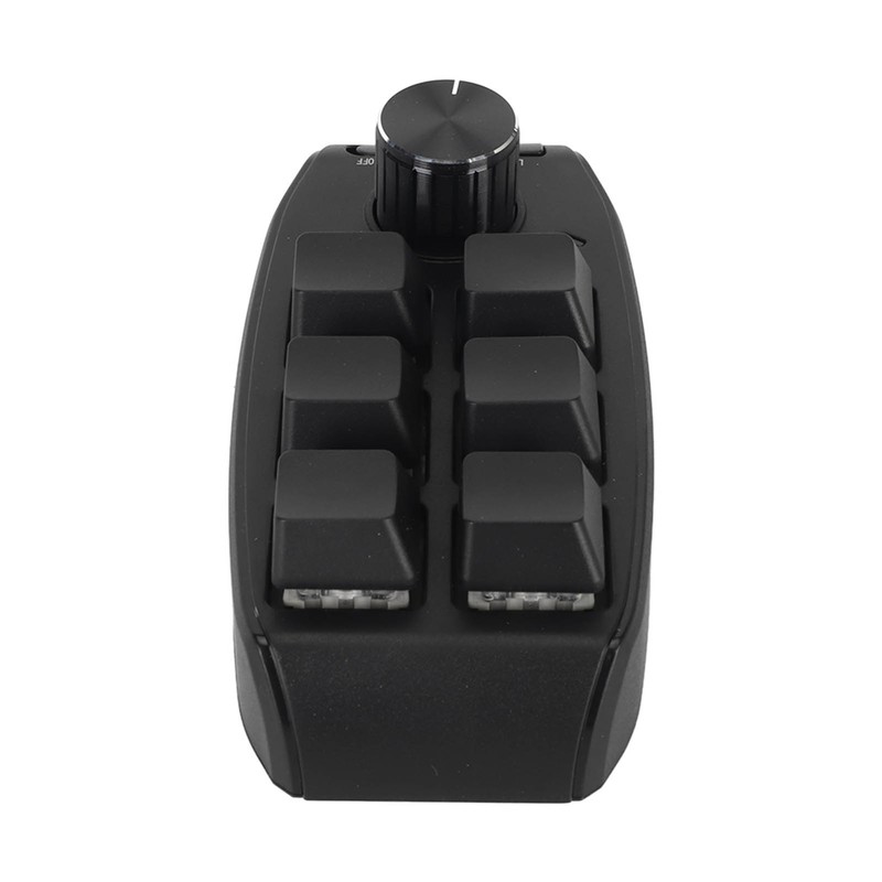 Mini Keypad 6 Keys 1 Knob Red Switch Mechanical Plug