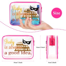 Italy Travel Gift Makeup Bag Italy Themed Gift for Women Italian Traveller Italy Lover Gift Italy Travel Trip Souvenir for Friends Sister Mom Italy Cosmetic Bag Bachelorette Party Gift Christmas Gift