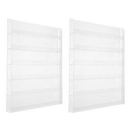 GDAE10 Acrylic Wall Mounted Nail Polish Storage Racks,6-Tiers Nail Polish Rack for Nail Salon,Wall Shelf Essential Oil Organizer for Nail Polish Bottle