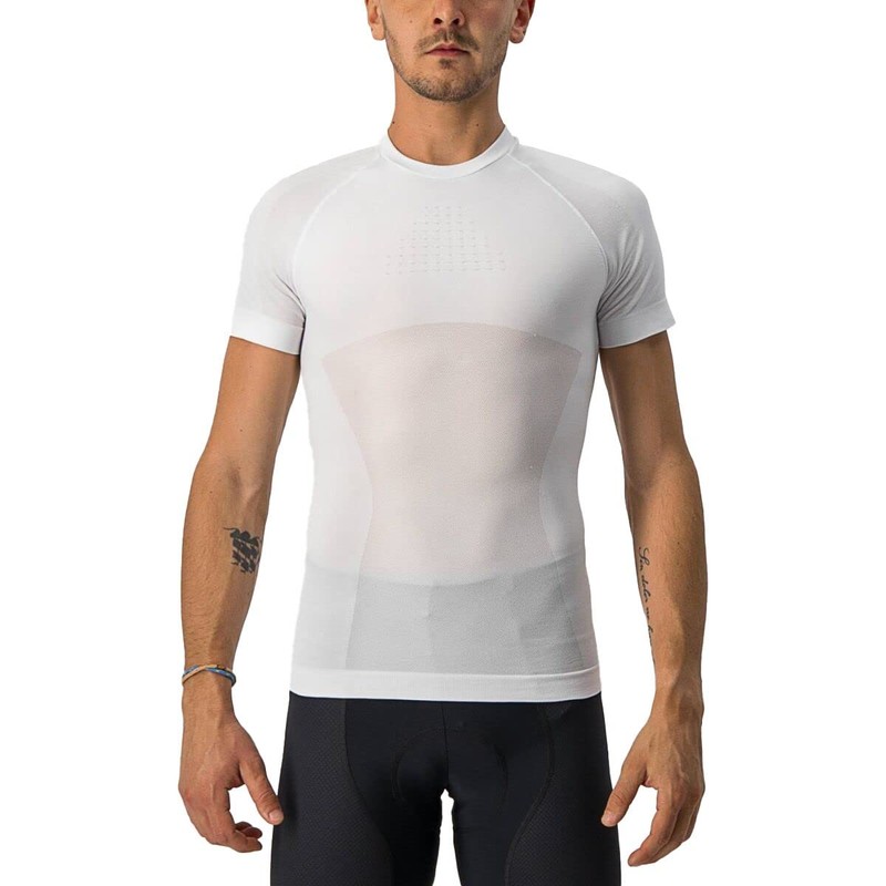 Castelli Core Seamless Base Layer Ss, Intimo Ciclismo Uomo, White,