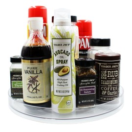 Lazy Susan Turnable Organizer for Cabinet – 11.5 Inches Clear – Heavy Duty Plastic – Multifunctional and Practical Design – Ideal for Kitchen, Under Sink, Bathroom (1 Pack)