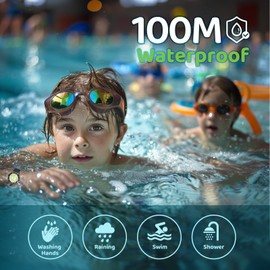 F.ZEGAO Kids Analog Watch for Boys Girls 3-12 Age, Kids Waterproof Watch Learning Time with Black Silicone Band