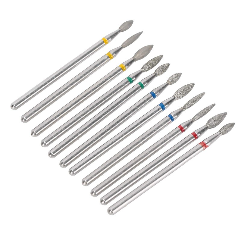 Diamond Nail Drill Bit Set, 11PCS Professionsal Cuticle Nail Drill