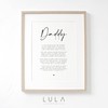 Lula Design Daddy Poem A4 or A5 PRINT- Fathers Day