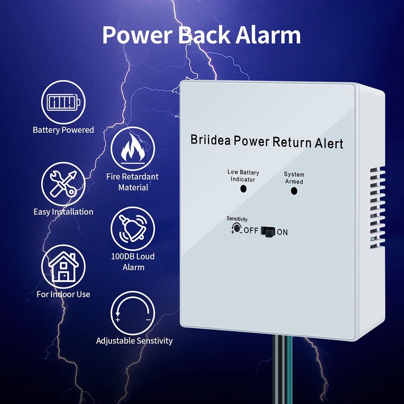 Power Return Alarm, Briidea Utility Power Back on Alert for