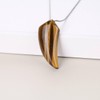 COAI Mens Stainless Steel Tiger Eye Wolf Tooth Pendant Necklace,