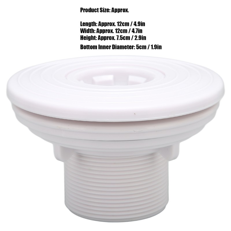 Pool Water Outlet 12cm White Swimming Pool Drain Water Inlet
