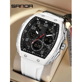 Men's Fashion Digital Analog Watches, Luxury Watches, Couples Gifts, Casual Sporty Digital Watches for Men with Luminous Dial & Alarm Function, Modern Waterproof Watch with Digital Display for Men with Box:_Multicolor4_one-size