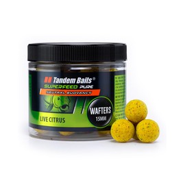 Tandem Baits SuperFeed Pure Wafters Live Citrus | Carp Fishing Hookbaits | Wafters Fishing Bait | Carp Fishing Bait | Carp Bait | Carp Fishing Accessories for Monster Fish 15mm 70g