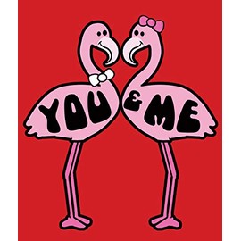 Candy Floss Valentine's Day Card Flamingos