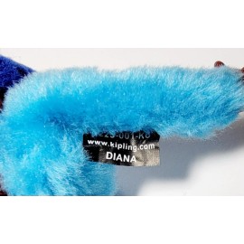 KIPLING MOM & BABY MONKEY Keychain Power Blue & Baby Ocean Blue 2"H