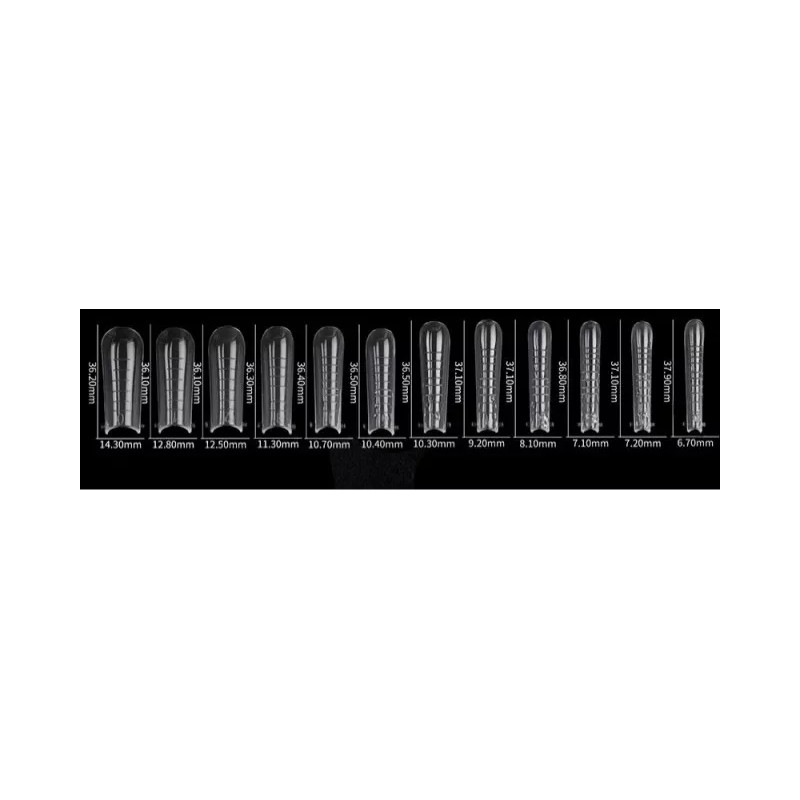 KLZ Tips Molde Dual System Coffin Curva C Xxl Polygel