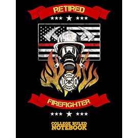 Retired Firefighter: Mood Calendar And Self Care Planner or Tracker For Firefighters - Black